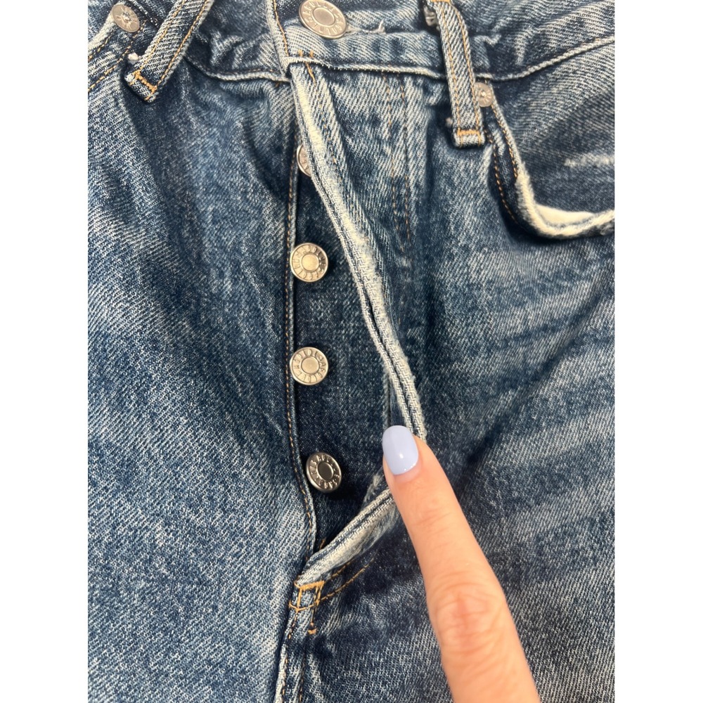Agolde Women's Straight Leg Jeans in Medium Blue Wash - Picture 7 of 11